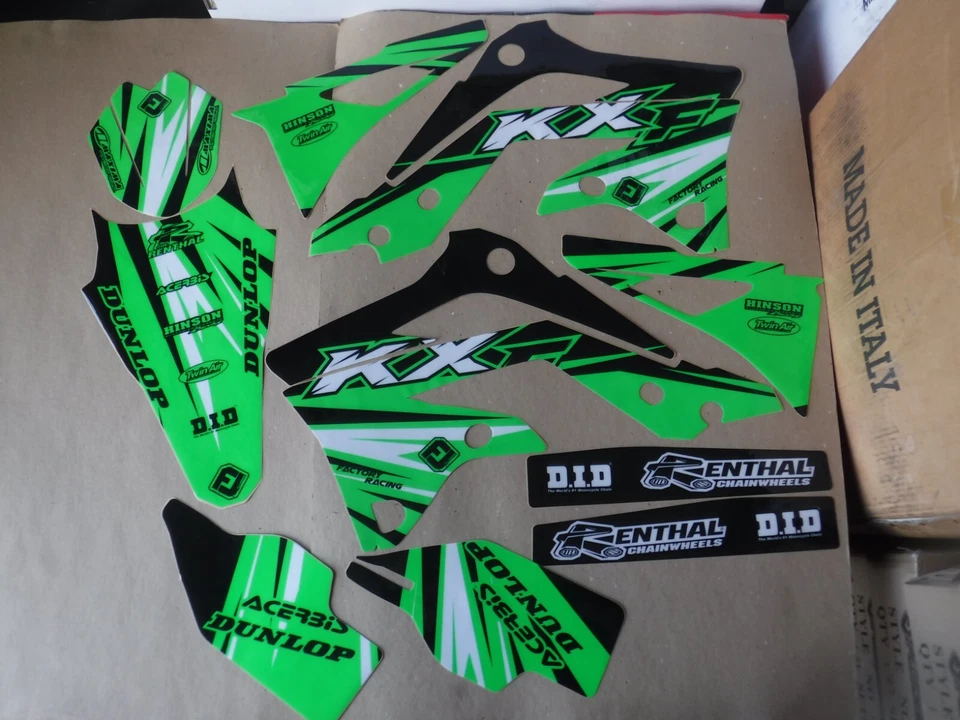 FLU  DESIGNS PTS6 TEAM  KAWASAKI GRAPHICS  KX450F KXF450  2012 2013 2014 2015 - Image 1 of 1