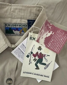 NUEVO CON ETIQUETAS Camisa Safari Vintage Años 90 EX OFFICIO MUJER L Beige Pesca Viaje Senderismo - Imagen 1 de 19