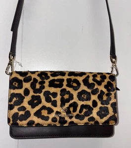 Michael Kors Brown Crossbody Bag with Leopard Print - Picture 1 of 12