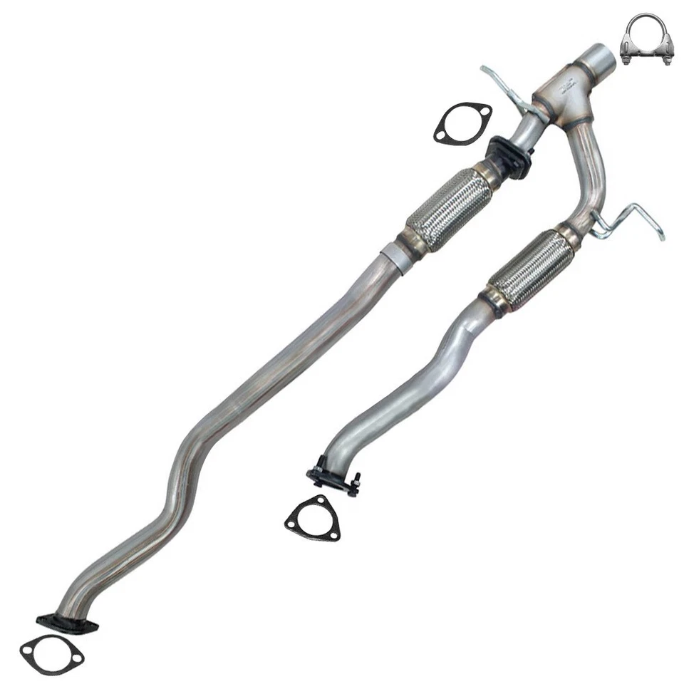 Stainless Steel Front & Flex Y Pipe Kit fits: 2014-2018 Jeep Cherokee 3.2L A.W.D Foto 1 de 1