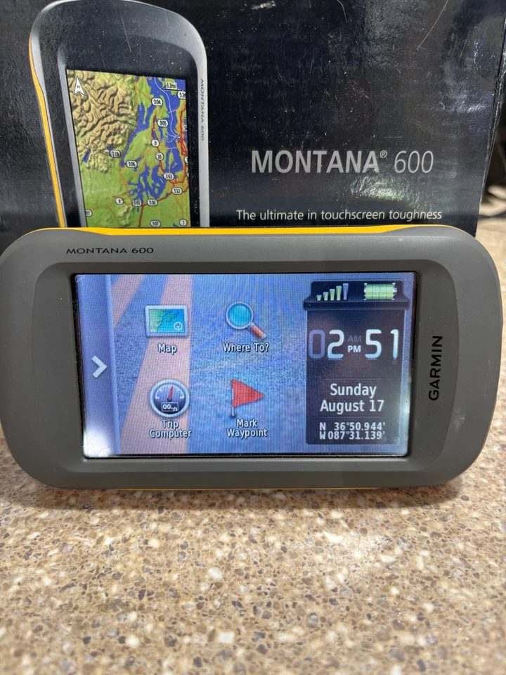 Garmin Montana 600 Waterproof Hiking GPS + Auto Friction Mount Kit Bundle - Image 1 of 4