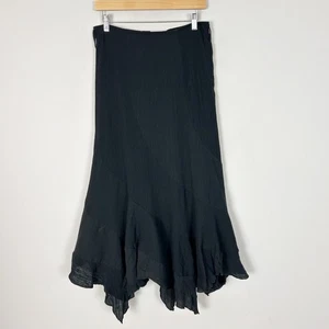 Y2K Asymmetric Maxi Skirt Gauzy Witchy Whimsigoth Dark Romantic Size 8 Women's - Picture 1 of 5