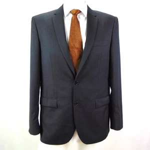 EGARA Men’s Italian 100% Wool Slim-Fit Sport Coat 38R • Navy Pinstripe Blazer - Picture 1 of 9