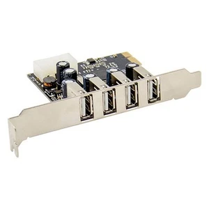 1Set PCI-E to 4 Ports USB 2.0 Converter Card PCIE USB2.0 Adapter Card PCB F8N4 - Afbeelding 1 van 6