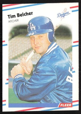 1988 Fleer Tim Belcher Los Angeles Dodgers #509 - Image 1 of 2