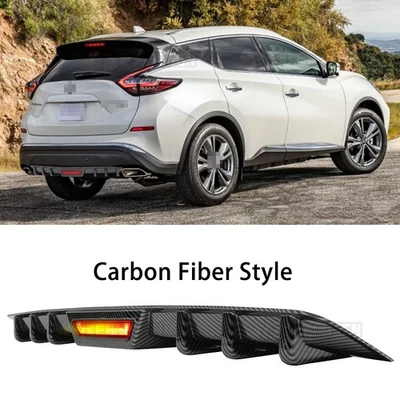 ABS Rear Diffuser Bumper Spoiler Lip w/LED Brake Lights For Nissan Murano - Image 1 of 4
