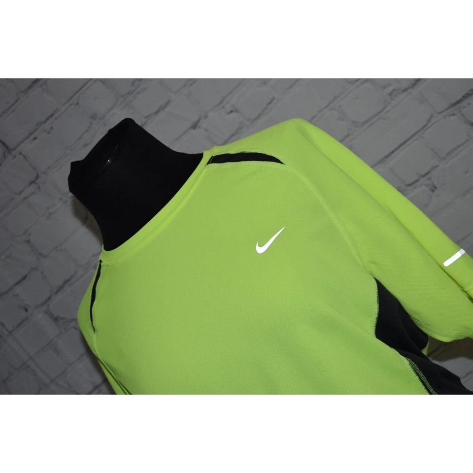 Camisa de gimnasio para correr Nike para mujer talla mediana amarilla neón Dri-Fit Performance Foto 1 de 4