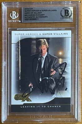AARON ECKHART SIGNED 2019 CZX BATMAN HARVEY DENT 2 FACE BAS BGS AUTOGRAPH AUTO - Image 1 of 2