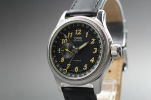 [Near MINT] ORIS Big Crown Pointer Date 7482C Automatic Black Dial Men's Watch - Picture 1 of 11