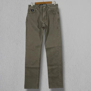 LC King Bristol 5 Pocket Jeans Men 30x35 Olive Duck Pants Workwear Heavy USA - Picture 1 of 10
