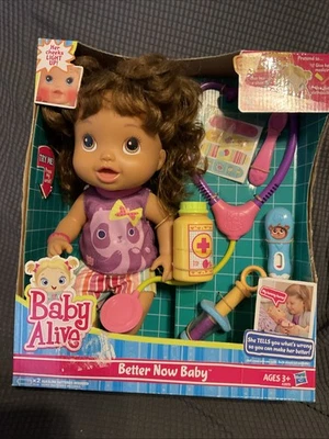 2012 Black Brown Baby Alive Better Now Baby Talking English or Spanish check up - Image 1 of 3