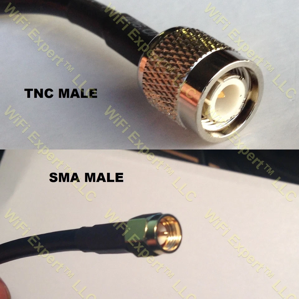 USA-CA RFC400 TNC MALE to SMA MALE Coaxial RF Pigtail Cable - Image 1 of 1