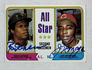1974 Topps CAREW/MORGAN HOF JSA MT SIGNED AUTO ALL-STAR Baseball Card #333 EX - Picture 1 of 3