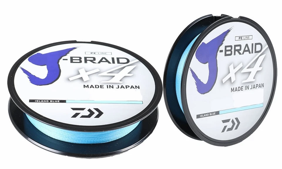 Daiwa J-Braid X4 Braided Fishing Line - 300 Yards Island Blue Line - Image 1 of 1