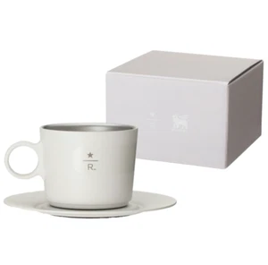 Taza y platillo de acero inoxidable blanco Starbucks Reserv Tokyo STANLEY 192 ml/6,5 oz - Imagen 1 de 6