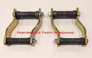 GRILLETES DE RESORTE DE HOJA OFFSET con BUJES 67-76 MOPAR SUSPENSIÓN DE CUERPO A - Imagen 1 de 2