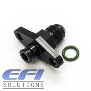 AN6 Fuel Rail Adapter, fits Nissan, fits Subaru, fits Mazda (Black) 64-2064 - Picture 1 of 1