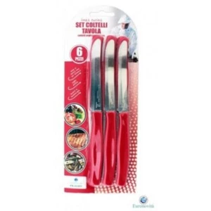 set 6 Coltelli Euronovità coltello bistecca pizza tavola lama 11cm - Imagen 1 de 4