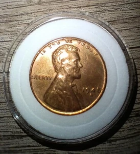 1948-S Red Gem BU Lincoln Wheat Cent 1 Cent 1c Coin In Capsule - Picture 1 of 2