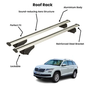 2 Pcs Silver Cross Bars for SKODA KODIAQ SUV 2017- - Picture 1 of 8