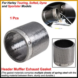 1 Pcs of Header Muffler Exhaust Gasket For Harley Touring/Softail/Dyna/Sportster - Picture 1 of 13