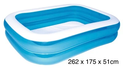 Bestway Swimming POOL Family Kinderpool PLANSCHBECKEN 262 x 175 x 51 cm  - Bild 1 von 4