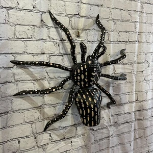 50 cm x 45 cm Holz Dunkle Spinne Schnitzerei Handgeschnitzt Gehende Spinne Tarantel Statue - Bild 1 von 16