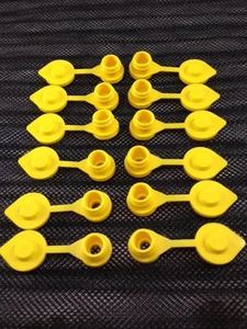 12 - Yellow Fuel Gas Can Jug Vent Cap Blitz Wedco Scepter Essence Midwest Eagle - Picture 1 of 12