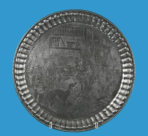 1802 dat. Zinn-Platte mit Darstellung "Friedrich Wilhelm II." König von Preussen - Bild 1 von 5