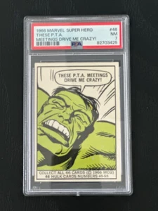 1966 Donruss Marvel Super Hero, #46 Hulk, PSA 7 NM - Picture 1 of 2