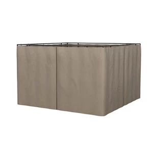 10x12 Gazebo Privacy Curtains Screen 4 Panels Hooks/C-Rings for Pergolas Cabanas - Picture 1 of 12