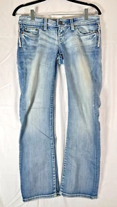 BKE Denim MADISON BOOT JEANS Womens 25 Blue Stretch Y2K Pockets Low Rise 30x27 - Picture 1 of 17