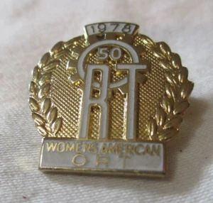 Prendedor de solapa American World ORT 1978 para mujer judaísmo judío comercio judío - Imagen 1 de 2