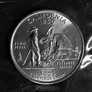 P BU 2005 California State Quarter original EE. UU. sin circular conjunto como nuevo en violonchelo - Imagen 1 de 2