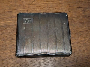 Jugendstil Zigaretten Etui Dose Alpacca traumhafte Patina Initialien RG - Bild 1 von 2