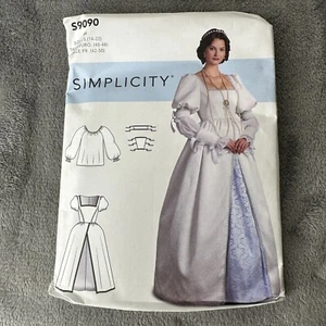 Simplicity Pattern S9090 Sz 14-22 Renaissance Tudor Dress Costume Theater - Picture 1 of 5