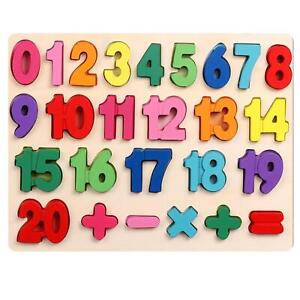 Wooden Alphabet Number Puzzle ABC Letter Number Shape