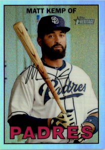 2016 (PADRES) Topps Heritage Chrome Refractors #THC449 Matt Kemp /567