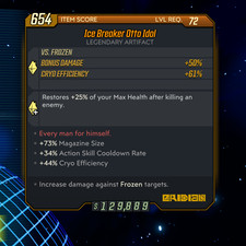 PSN/Xbox/PC Borderlands 3 [Level 72] Ice Breaker Otto Idol (Mag/CD/CryoEFF)