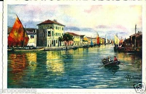 go 065 1931 GRADO (Gorizia) - Il Canale - viaggiata FP- Illustratore Galeazzi - Foto 1 di 1