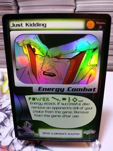 DBZ CCG DRAGON BALL Z JUST KIDDING VISTA PREVIA 2 TARJETA FRIEZA SAGA PUNTUACIÓN 00 CASI COMO NUEVO - Imagen 1 de 2