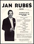 1958 Jan Rubes photo opera singing recital tour booking vintage trade ad