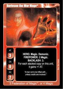 Burleson the War Mage - Premiere Edition - Rifts CCG - Picture 1 of 1