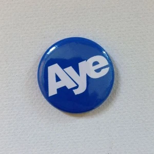 Insignia Vote 'Aye' 25/58 mm - Sí Escocia Independencia de Escocia UE indyref2 - Imagen 1 de 2