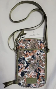 Vera Bradley Ultralight RFID Petite Cellphone CB, Petite Exuberant Floral Sage - Picture 1 of 8