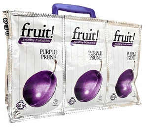 Y2K Handed By Fair Trade Artsy Fruit Collection Handle Box Lunch Bag Tote NOS - Picture 1 of 16