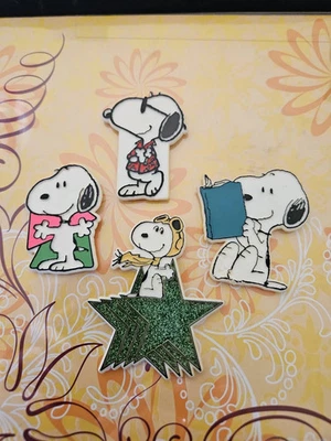 Peanuts / Snoopy Refrigerator Magnets By MONOGRAM 1958.  Set Of 4 - image 1 of 4