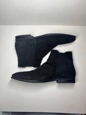 Botas Chelsea Aquatalia de Gamuza Negras para Hombre 13 Hechas en Italia Foto 1 de 4