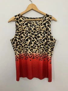 MSK Tank Top Damen Medium Multicolor Animal Print All Over Pailletten Ärmellos Tank - Bild 1 von 6