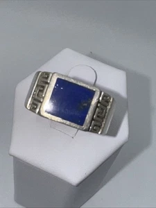 Anillo Rick Tolino de ley y lapislázuli para hombre talla 9,25 - Imagen 1 de 7